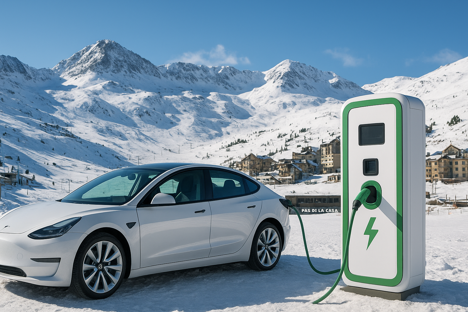 Bornes de recharge électrique au Pas de la Case